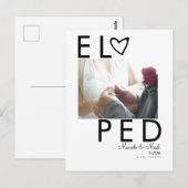 Moderne Wegloopfoto Typografie Hart Briefkaart (Voorkant / Achterkant)
