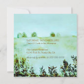 Moderne weide land aan zee landschap verjaardag kaart (Achterkant)