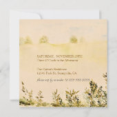 Moderne weide land bloemenlandschap verjaardag kaart (Achterkant)