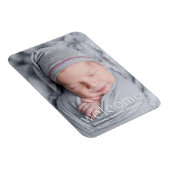 Moderne Welkom Baby Foto Geboorteaankondiging Magneet (Rechterzijde)