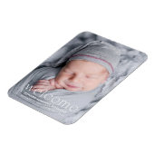 Moderne Welkom Baby Foto Geboorteaankondiging Magneet (Linkerzijde)