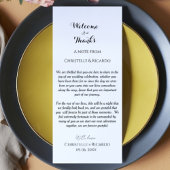 Moderne welkom & bedankbrief Huwelijk briefje voor