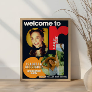 Moderne Welkom bij Afstuderen op de Middelbare Sch Poster