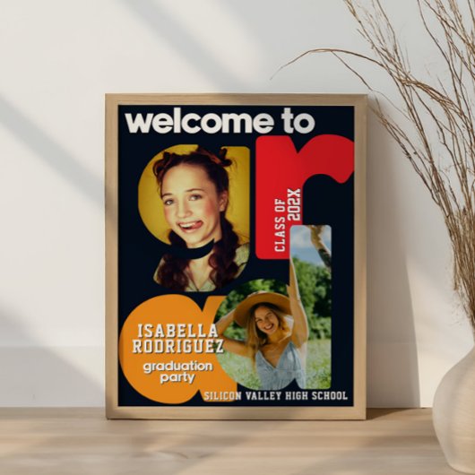 Moderne Welkom bij Afstuderen op de Middelbare Sch Poster
