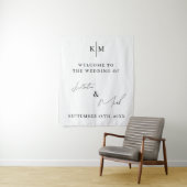 Moderne Welkom bij Ons Trouwscript Bord Wandkleed (In situ)