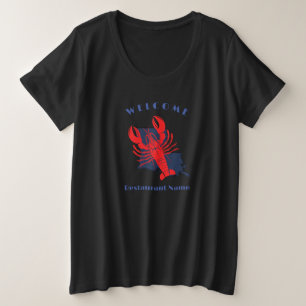 Moderne welkom rivierkreeft Louisiana aangepaste n Grote Maat T-shirt
