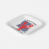 Moderne welkom rivierkreeft Louisiana aangepaste n Papieren Bordje (Gebogen)