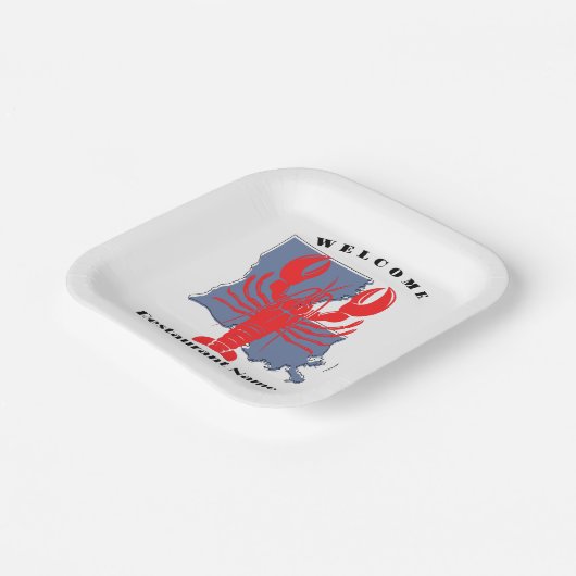 Moderne welkom rivierkreeft Louisiana aangepaste n Papieren Bordje (Gebogen)