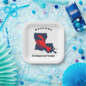 Moderne welkom rivierkreeft Louisiana aangepaste n Papieren Bordje (Feest)