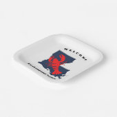 Moderne welkom rivierkreeft Louisiana aangepaste n Papieren Bordje (Gebogen)