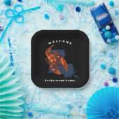 Moderne welkom rivierkreeft Louisiana aangepaste n Papieren Bordje (Feest)