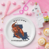 Moderne welkom rivierkreeft Louisiana aangepaste n Papieren Bordje (Feest)