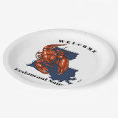 Moderne welkom rivierkreeft Louisiana aangepaste n Papieren Bordje (Gekanteld)