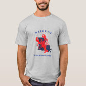Moderne welkom rivierkreeft Louisiana aangepaste n T-shirt (Voorkant)