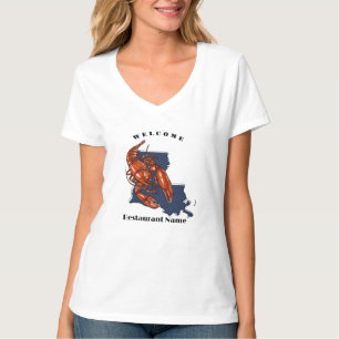 Moderne welkom rivierkreeft Louisiana aangepaste n T-shirt