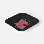 Moderne welkom rode rivierkreeft Louisiana aangepa Papieren Bordje (Gebogen)