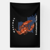 Moderne welkom rode rivierkreeft Louisiana aangepa Spandoek (Verticaal)