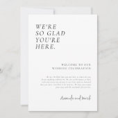 Moderne welkomstbrief & tijdlijn reisroute kaart (Voorkant)