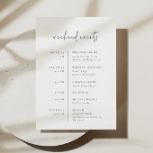 Moderne welkomstbrief & tijdlijn reisroute kaart