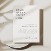 Moderne welkomstbrief & tijdlijn reisroute kaart