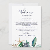 Moderne Welkomstbrief voor Nautical Wedding & Reis (Voorkant)