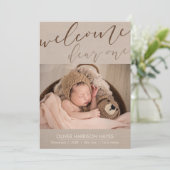 Moderne welkomstfoto geboorteaankondiging aankondiging (Staand voorkant)