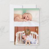 Moderne Welkomstfoto Geboorteaankondiging Baby Jon Aankondiging (Achterkant)