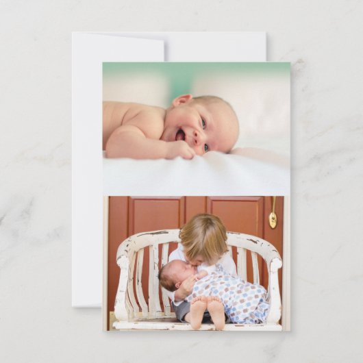 Moderne Welkomstfoto Geboorteaankondiging Baby Jon Aankondiging (Achterkant)