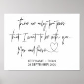 Moderne welkomstkaart voor huwelijksreceptie poster (Voorkant)