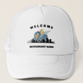 Moderne welkomstnaam oester Maryland restaurant Trucker Pet (Voorkant)