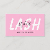 Moderne welkomstroze visitekaartje (Voorkant)