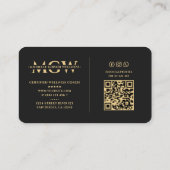 Moderne Wellness Coach Dietitian Zwart Visitekaartje (Achterkant)