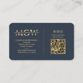 Moderne Wellness Coach Personal Trainer Donkerblau Visitekaartje (Achterkant)