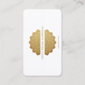 Moderne Wellness Coach Yoga Spa Wit Goud Mandala Visitekaartje (Voorkant)