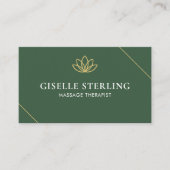 Moderne Wellness-massagetherapeut QR-code Visitekaartje (Voorkant)