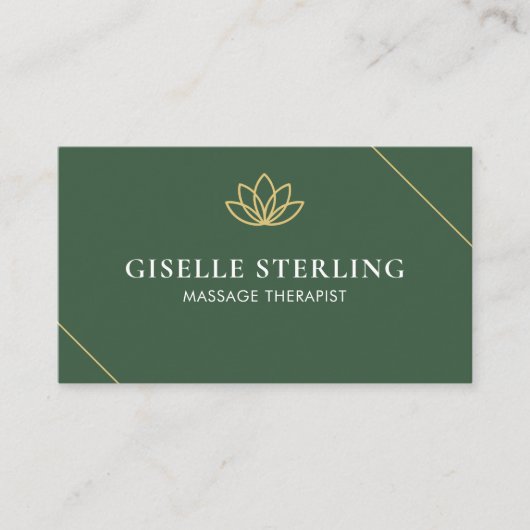 Moderne Wellness-massagetherapeut QR-code Visitekaartje (Voorkant)