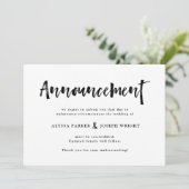 Moderne Wens | Annulering of uitstel van de bruilo Kaart (Staand voorkant)