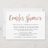 Moderne wens | Faux Roos Gold Couples Shower Kaart (Voorkant)