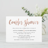 Moderne wens | Faux Roos Gold Couples Shower Kaart (Staand voorkant)