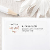 Moderne wens | Faux Roos Gold Future Mr en Mrs Etiket