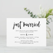 Moderne wens | Gewoon getrouwd na bruiloft brunch Kaart (Staand voorkant)