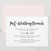 Moderne wens | Post Bruiloft Brunch Zwart-wit Kaart (Voorkant / Achterkant)