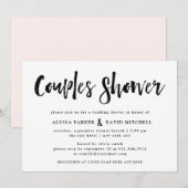 Moderne wens | Zwart-wit Couples Douche Kaart (Voorkant / Achterkant)