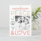 Moderne Wensen BEWERKBARE KLEUR Kerst Foto Kaart (Staand voorkant)