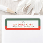 Moderne wensen BEWERKBARE KLEUR Vakantie Adres Lab Etiket (Insitu)