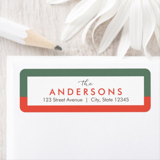 Moderne wensen BEWERKBARE KLEUR Vakantie Adres Lab Etiket (Insitu)