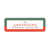 Moderne wensen BEWERKBARE KLEUR Vakantie Adres Lab Etiket (Voorkant)