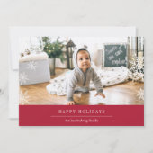 Moderne wenskaart voor de feestdagen met bewerkbaa feestdagenkaart (Voorkant)