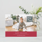 Moderne wenskaart voor de feestdagen met bewerkbaa feestdagenkaart (Staand voorkant)