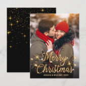 Moderne Wenskaart voor feestdagen met reservefoto' Briefkaart (Voorkant / Achterkant)